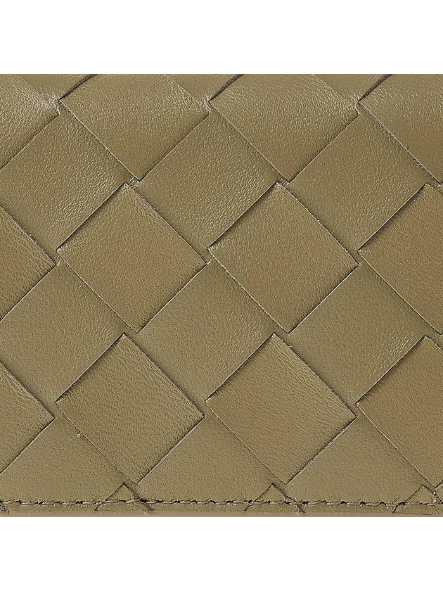 Intrecciato Zipper Small Leather Half Wallet Taupe - BOTTEGA VENETA - BALAAN 7