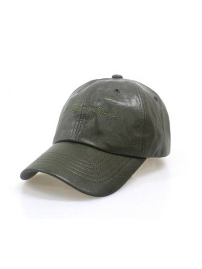 Big Script 2 Leather Ball Cap Khaki P00000KH - DONTFORGETME - BALAAN 2