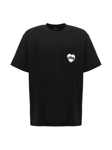 Armor Pocket Short Sleeve T-Shirt Black - CARHARTT WIP - BALAAN 1