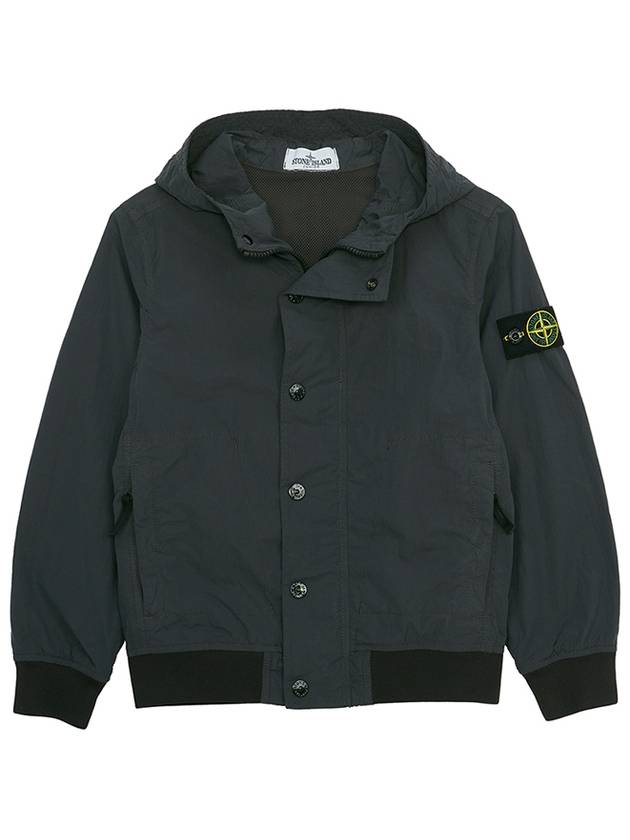 Wappen Patch Zip-Up Hoodie Dark Grey - STONE ISLAND - BALAAN 3