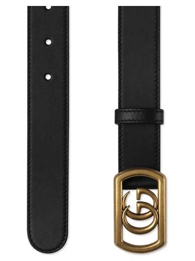 Frame Double G Buckle Belt Black - GUCCI - BALAAN 2