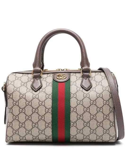 Ophidia GG Small Top Handle Ebony Canvas Brief Cases Beige - GUCCI - BALAAN 2