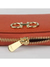 Women's Gancini Logo Zipper Card Wallet Terracotta - SALVATORE FERRAGAMO - BALAAN 3