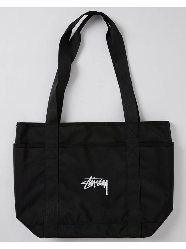 Logo Nylon Tote Bag Black - STUSSY - BALAAN 4