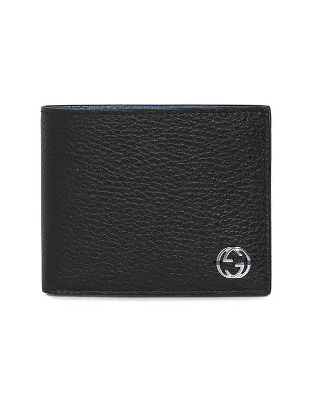 GG Interlocking Two Tone Half Wallet Black - GUCCI - BALAAN 2