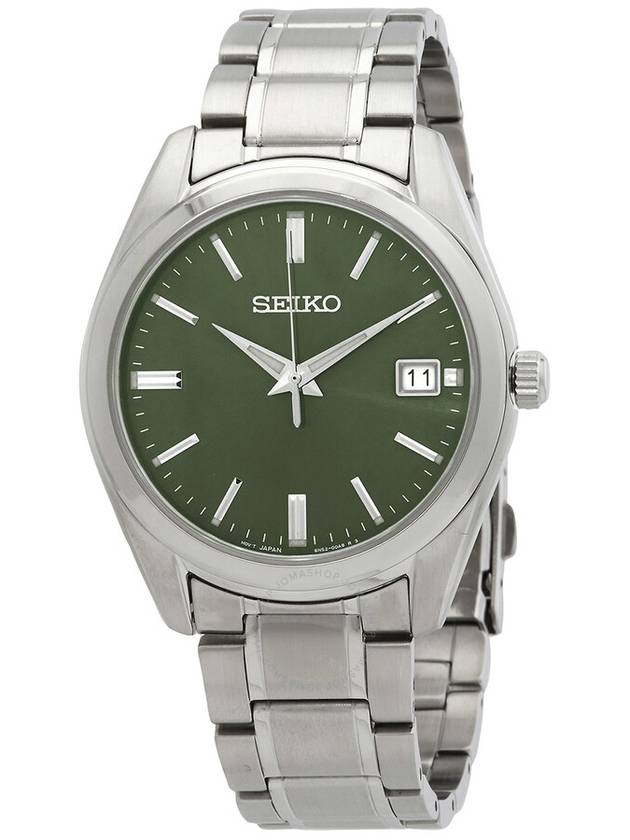 Seiko Essentials Quartz Green Dial Men's Watch SUR527 - SEIKO - BALAAN 1