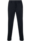 Back Zipper Cuffs Tapered Straight Pants Black - NEIL BARRETT - BALAAN 1