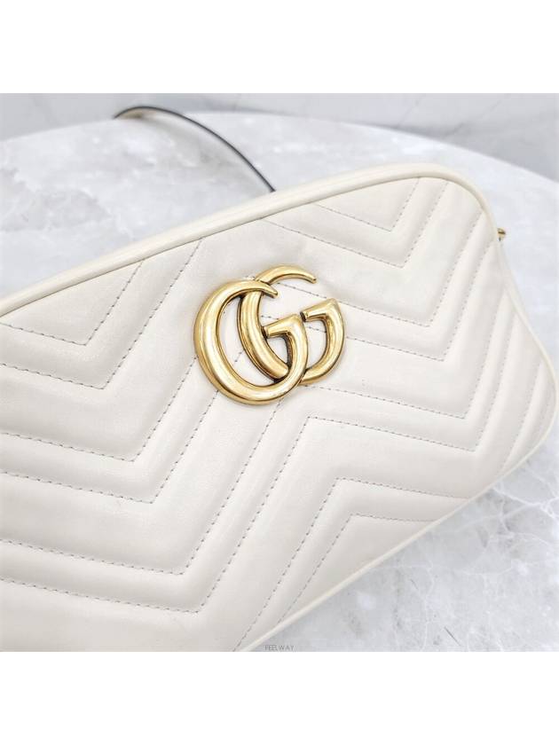 Lux You GG Marmont Ivory Small Matelasse Shoulder Bag 447632 - GUCCI - BALAAN 5