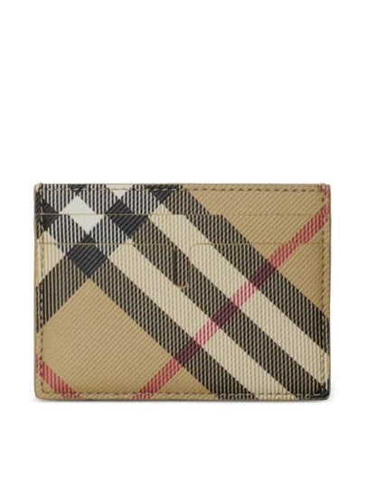 Check Card Case Wallet Beige - BURBERRY - BALAAN 2