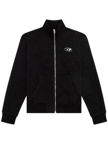 S-Genie Metallic Logo Zip Up Jacket Black - DIESEL - BALAAN 1