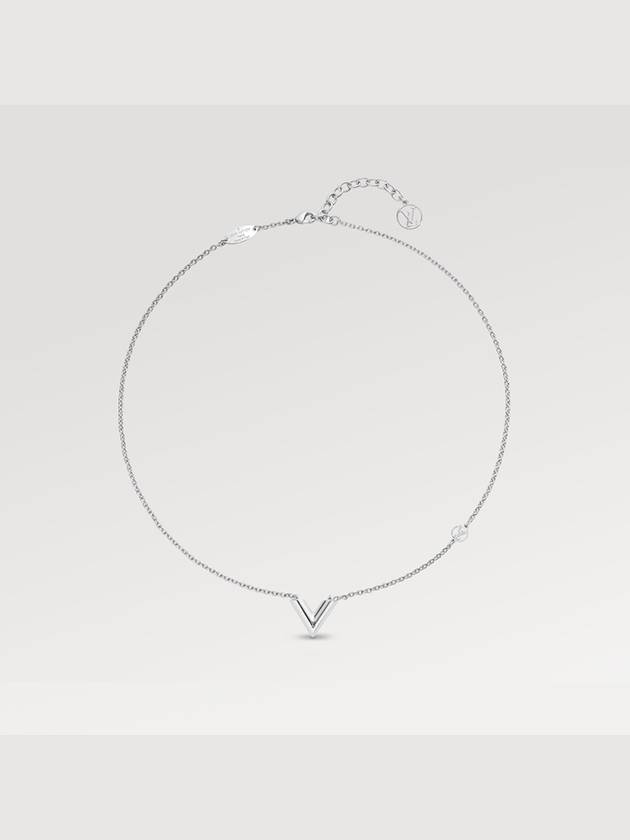 Essential V Supple Necklace Silver - LOUIS VUITTON - BALAAN 2