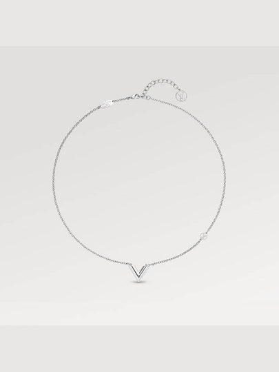 Essential V Supple Necklace Silver - LOUIS VUITTON - BALAAN 2