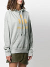 Mansel Velor Logo Hoodie Grey - ISABEL MARANT - BALAAN 4