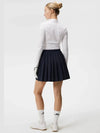 Women's SIERRA Pleated Skirt Navy - J.LINDEBERG - BALAAN 5