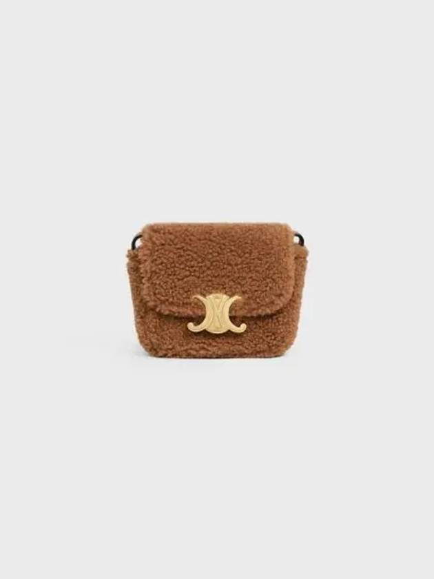 Shirring Calfskin Mini Triomphe Camel - CELINE - BALAAN 2