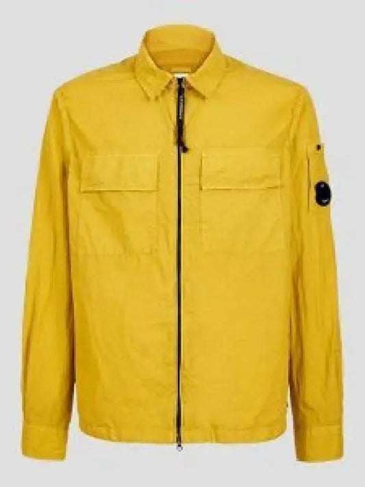 Chrome R Lens Wappen Overshirt Zip-Up Jacket Yellow - CP COMPANY - BALAAN 2