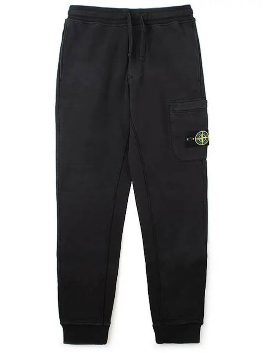 Men's Waffen Sweat Track Pants Black - STONE ISLAND - BALAAN.