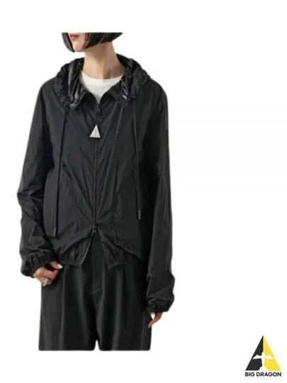 Women's Cassie Hooded Jacket Dark Grey - MONCLER - BALAAN 2