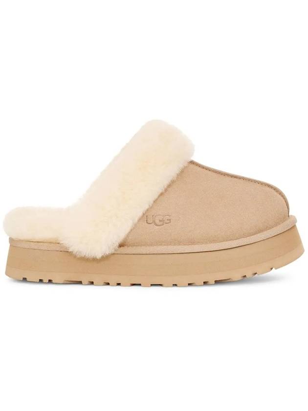 Women's Diskett Fleece Platform Slippers Sand - UGG - BALAAN 2