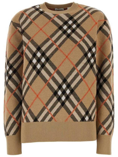 Vintage Check Intarsia Knit Top Beige - BURBERRY - BALAAN 2