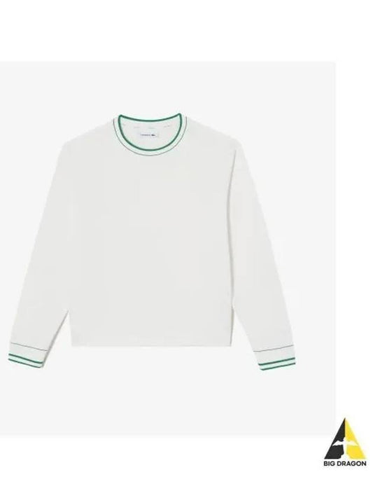 Women s Crew Neck Long Sleeve T Shirt OFFWHITE Off White - LACOSTE - BALAAN 1