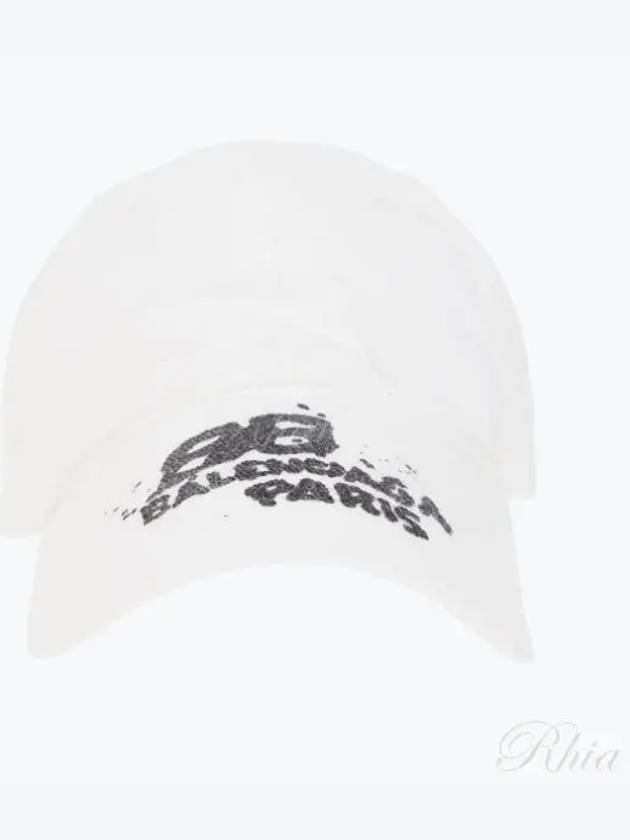 Hand Draw BB Icon Ball Cap White - BALENCIAGA - BALAAN 2