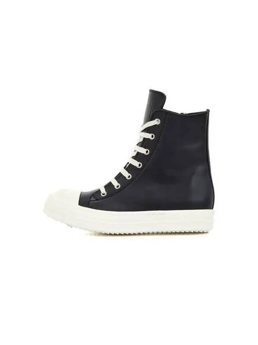 WOMEN Leather High Top Sneakers Black 271091 - RICK OWENS - BALAAN 1