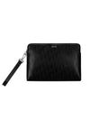 Homme Leather Zipper Pouch Clutch Bag Black - DIOR - BALAAN.