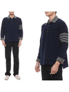 4-bar Striped Knit Top Navy - THOM BROWNE - BALAAN 3