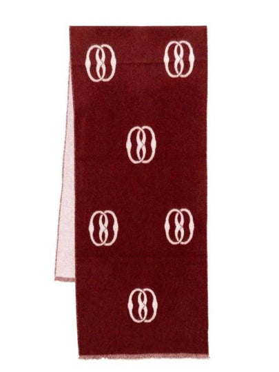 Emblem Wool Scarf Burgundy - BALLY - BALAAN 2