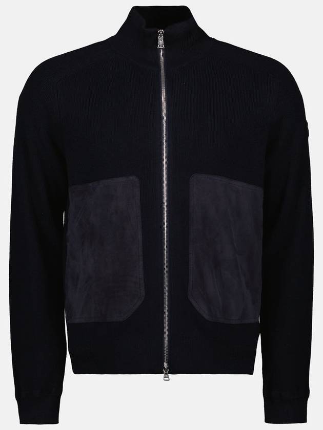 Cotton cashmere zip up cardigan - MONCLER - BALAAN 1