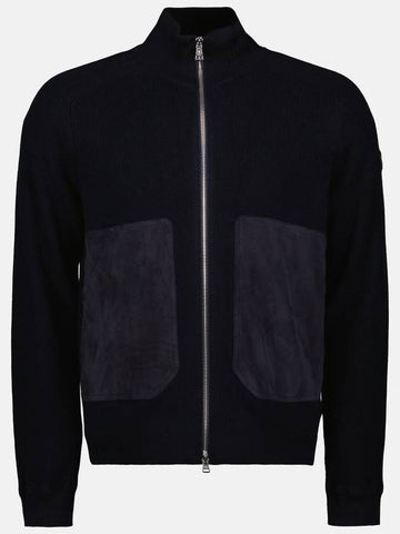 Cotton cashmere zip up cardigan - MONCLER - BALAAN 1