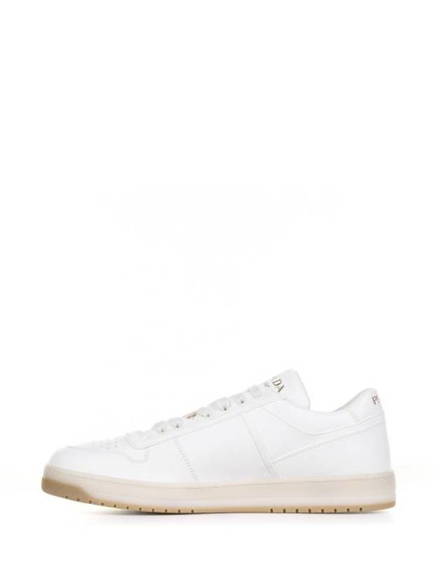 Downtown Nappa Leather Low Top Sneakers Ivory - PRADA - BALAAN 5