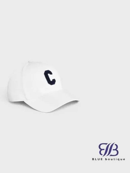 Initial Baseball Cap Cotton White - CELINE - BALAAN 1