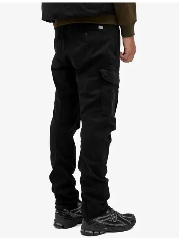 Stretch Sateen Ergonomic Lens Double Cargo Straight Pants Black - CP COMPANY - BALAAN 4