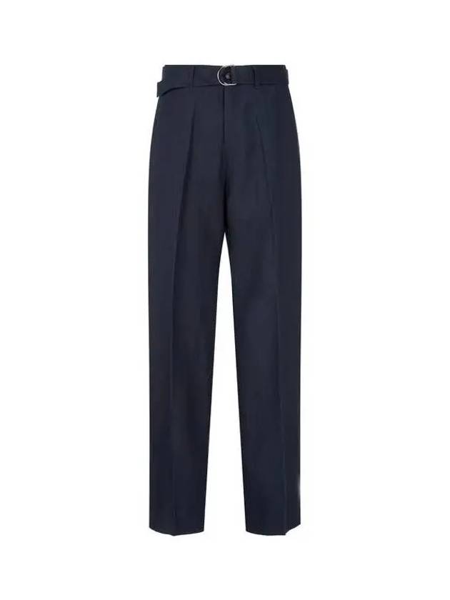 Belted linen wide pants navy - PAUL SMITH - BALAAN 1