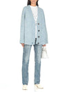 Botanical Dyed V-Neck Knit Cardigan Pale Blue - MAISON MARGIELA - BALAAN 3