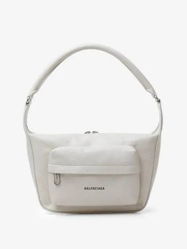 Raver Logo Handle Medium Shoulder Bag White - BALENCIAGA - BALAAN 2