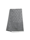 GG Jacquard Pattern Two-Tone Wool Silk Muffle Grey - GUCCI - BALAAN 2