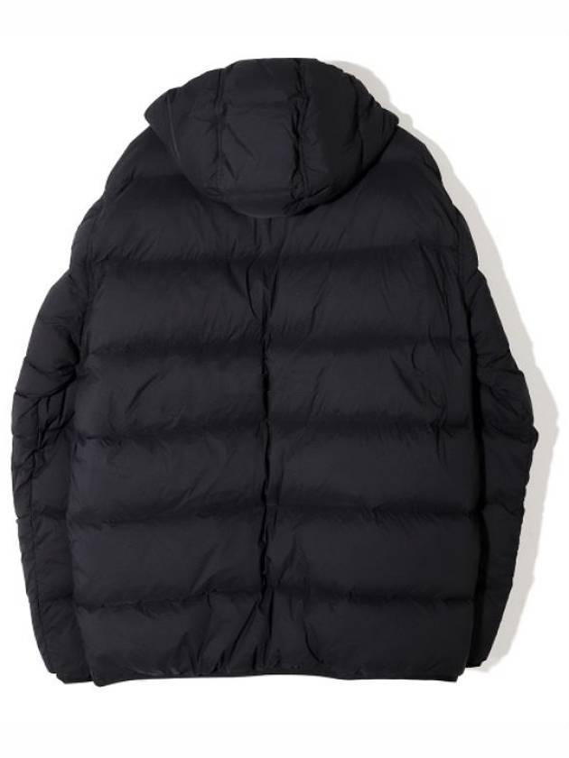 Seamless Logo Nylon Hooded Padded Jacket Black - STONE ISLAND - BALAAN 3