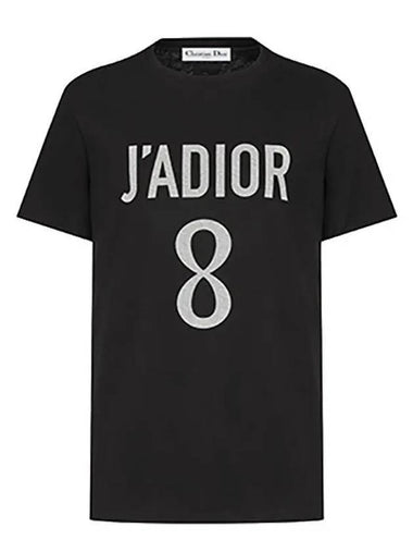 J'Adior 8 Short Sleeve T-Shirt Black - DIOR - BALAAN 1