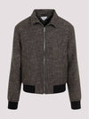 Pied De Poule Blouson Zip Up Jacket Black Charcoal - BOTTEGA VENETA - BALAAN 2