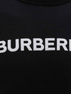 Logo Print Crew Neck Sweatshirt Black - BURBERRY - BALAAN 4