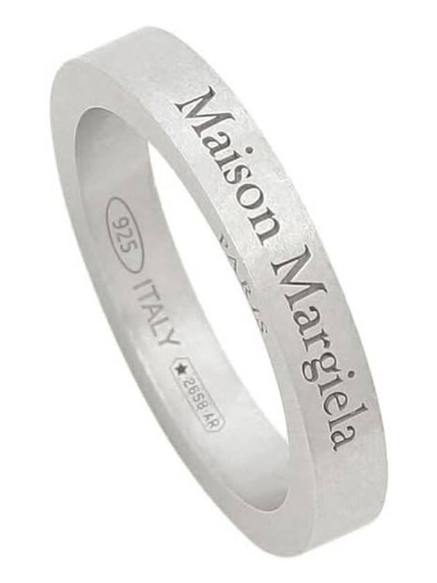 Engraving Logo Palladium Ring Silver - MAISON MARGIELA - BALAAN 3