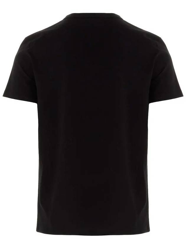 Embroidered Logo Short Sleeve T-Shirt Black - ALEXANDER MCQUEEN - BALAAN 3