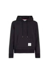 Loopback Broderie Anglaise Relaxed Cotton Hoodie Navy - THOM BROWNE - BALAAN 2