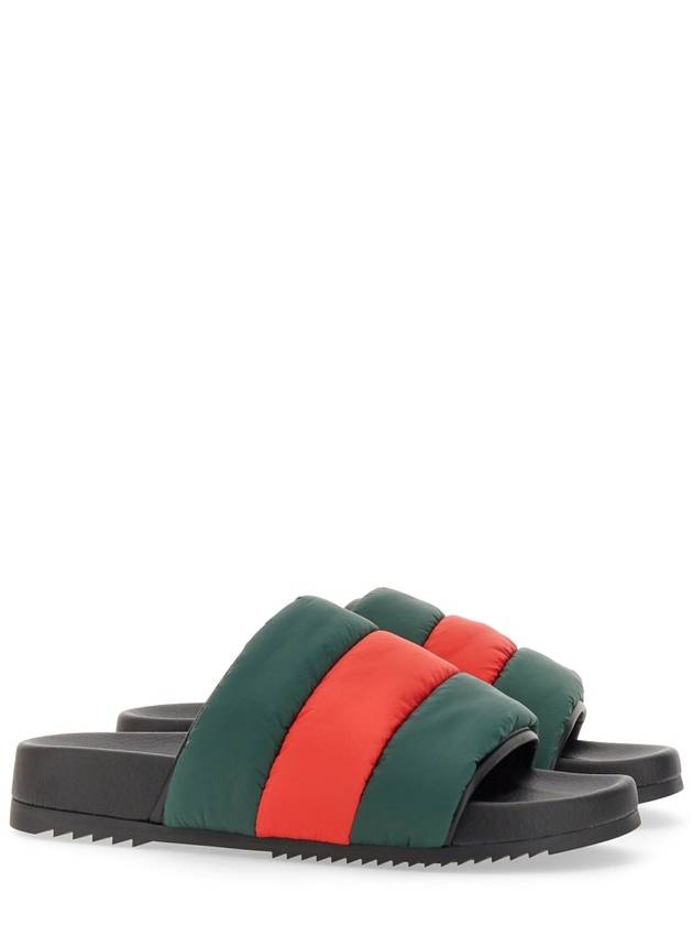 nylon padded web slippers black - GUCCI - BALAAN 5