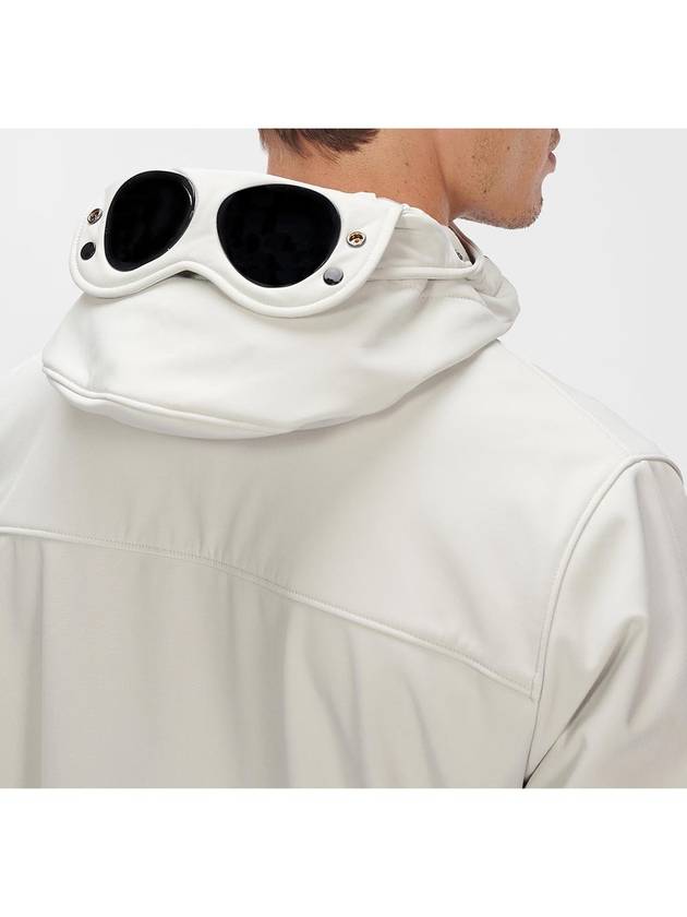 Men's Shell R Goggles Hooded Jacket Beige - CP COMPANY - BALAAN 8