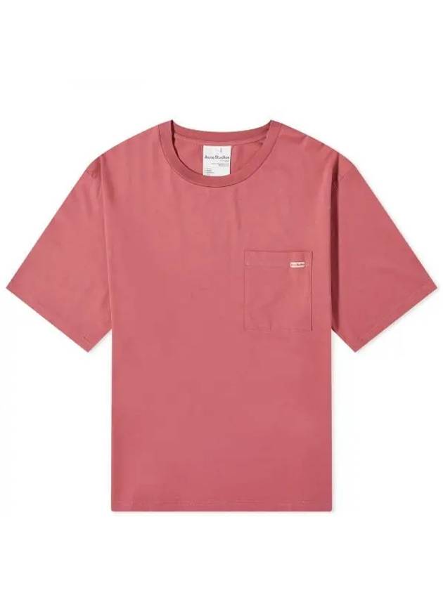 Crew Neck Short Sleeve T-Shirt Rosewood Red - ACNE STUDIOS - BALAAN 1