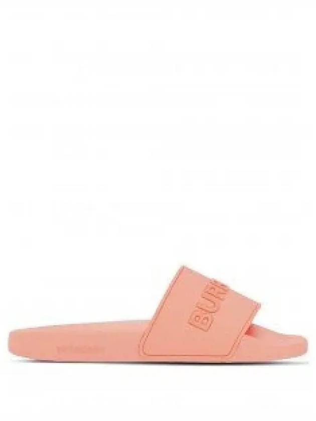 Women's Embossed Logo Slippers Peach Pink - BURBERRY - BALAAN 2